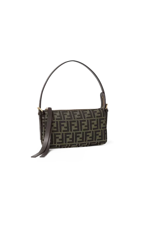 Zip Top Small Bag in FF Zucca Jacquard Fabric — снимка 2