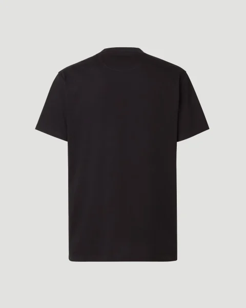 Cotton T-Shirt in Black — снимка 3