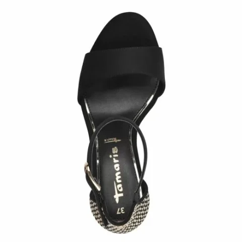 Дамски Сандали На Ток TAMARIS – 1-28356-42-098 BLACK COMB — снимка 5