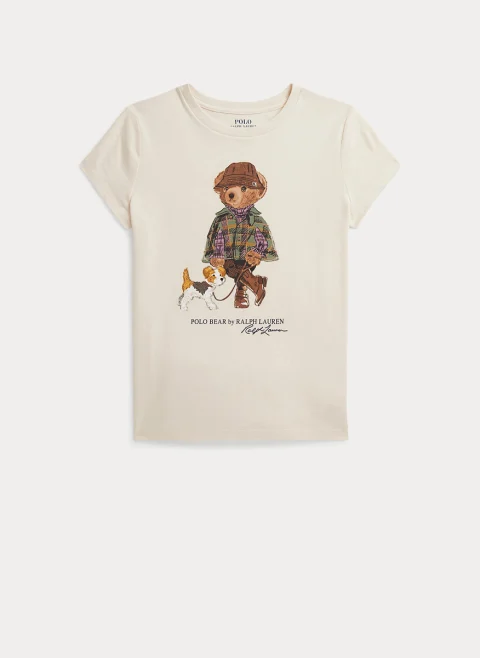 Тишърт с принт 'Polo Bear' Ralph Lauren Kids 7-14
