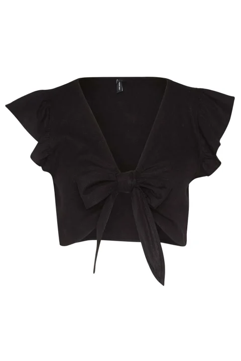 Top Vmmymilo Sl Crop Tie Top Wvn Ga 10282510 C-N10 black