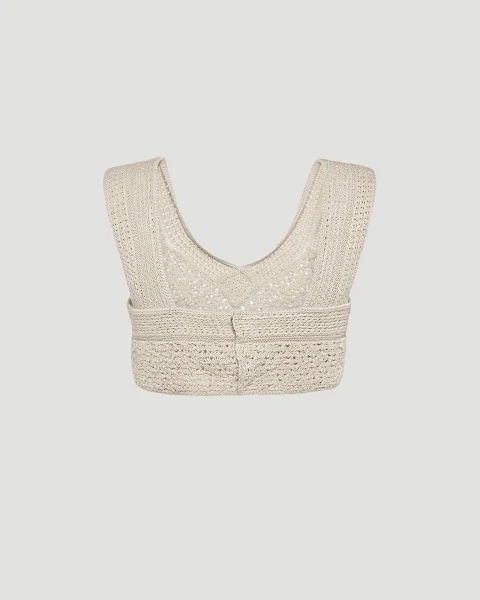 Cotton Crochet Bra — снимка 2
