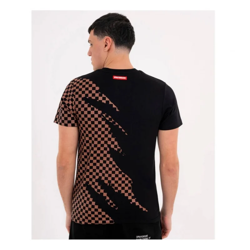 Мъжка черна тениска CLAW TEAR CHECK SPRAYGROUND — снимка 5