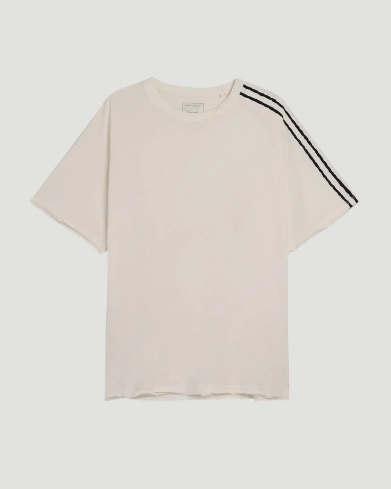Raw Edge 3 Stripes Short Sleeve T-Shirt