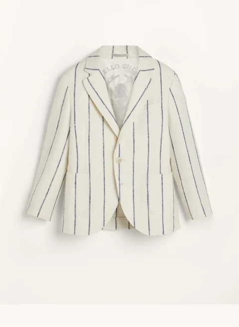 Раирано сако с лен Brunello Cucinelli Kids 6