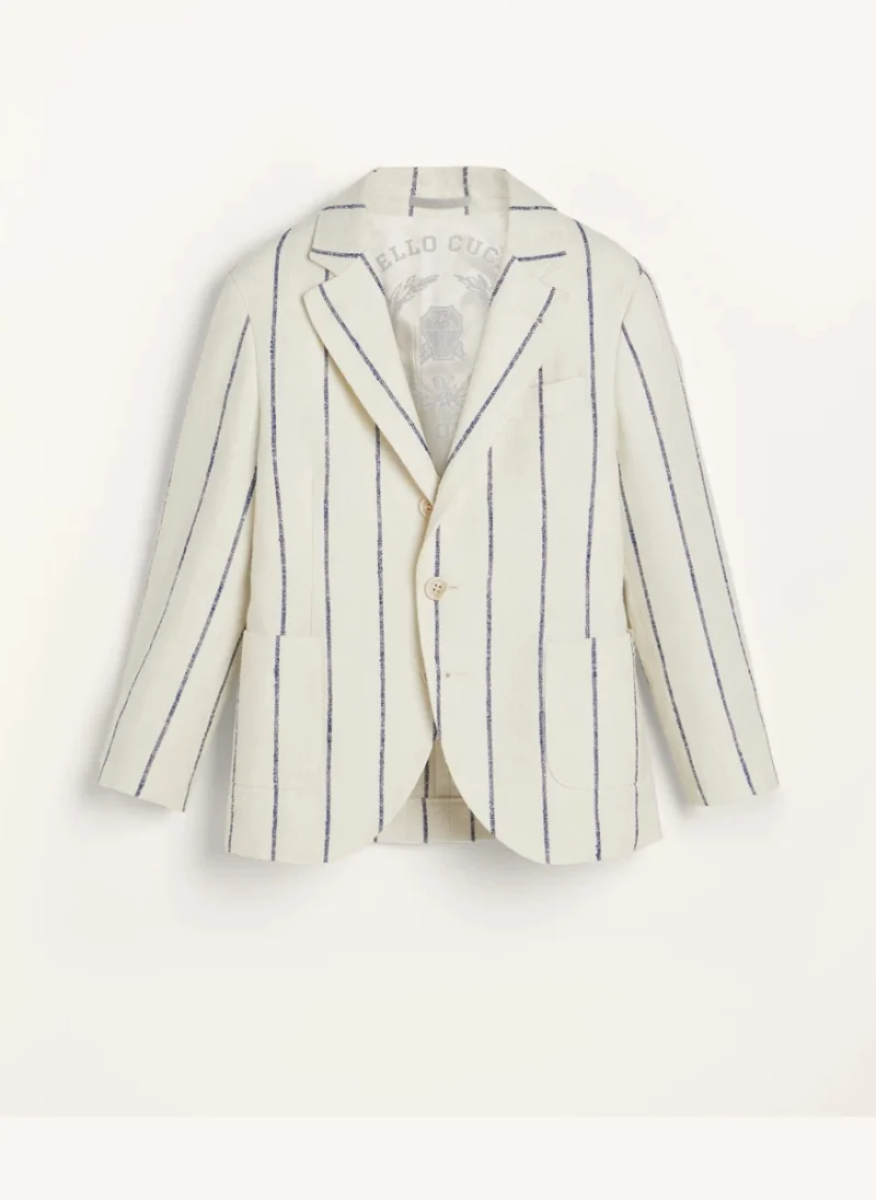 Раирано сако с лен Brunello Cucinelli Kids 6