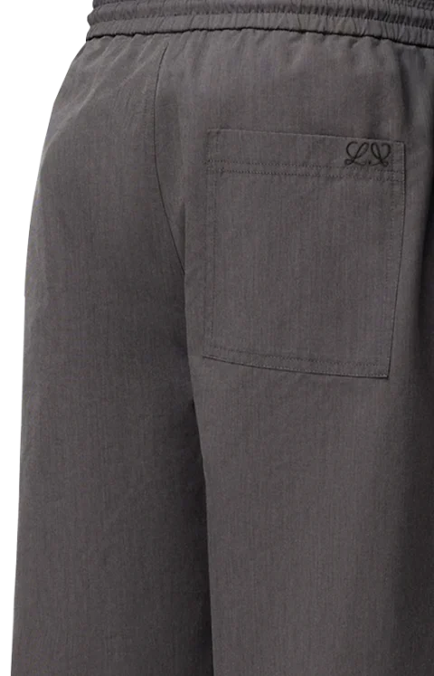 Drawstring Trousers in Cotton and Silk — снимка 2