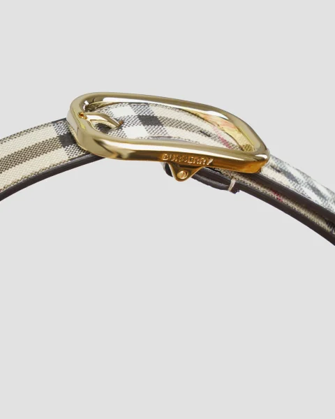 Check Leather Belt — снимка 3