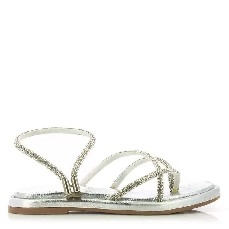 Дамски Равни Сандали ONAKO – 2369 ALL METALIC SILVER