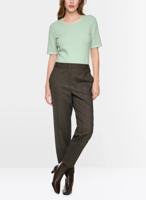 Фин пуловер с къс ръкав Marc Cain Collections — снимка 2