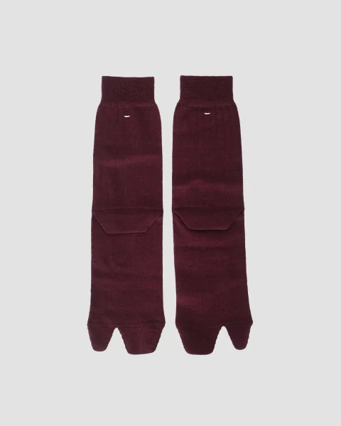 Tabi Sock in Burgundy