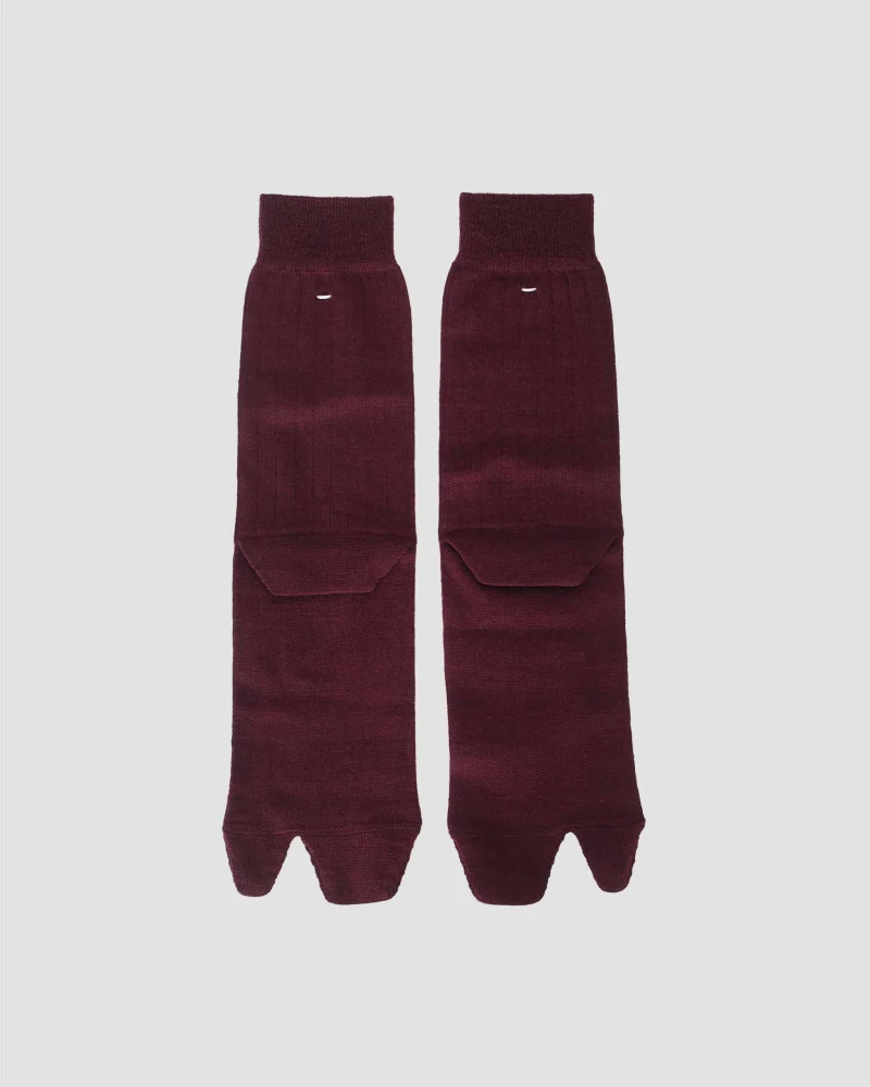 Tabi Sock in Burgundy