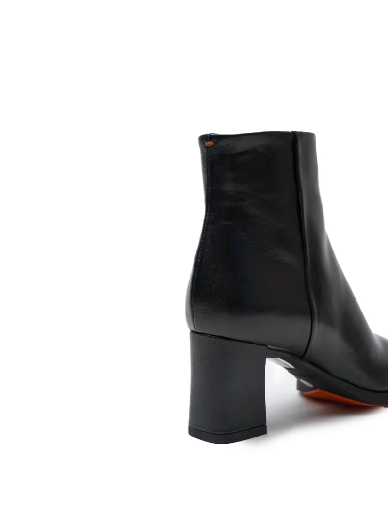 Боти от естествена кожа с ток Santoni — снимка 4