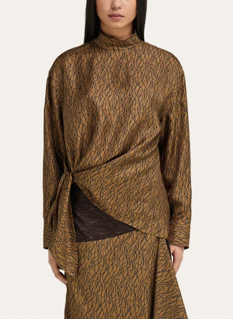 Копринена блуза с асиметричен дизайн Ferragamo — снимка 1
