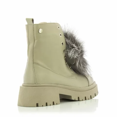 Дамски Кубинки CARLO FABIANI – 28105 PELICA IVORY FUR — снимка 2