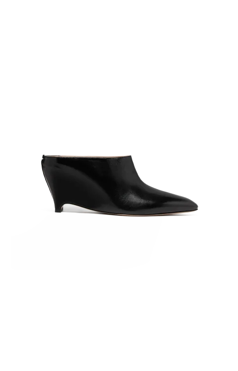 Heel-Less Mules in Black
