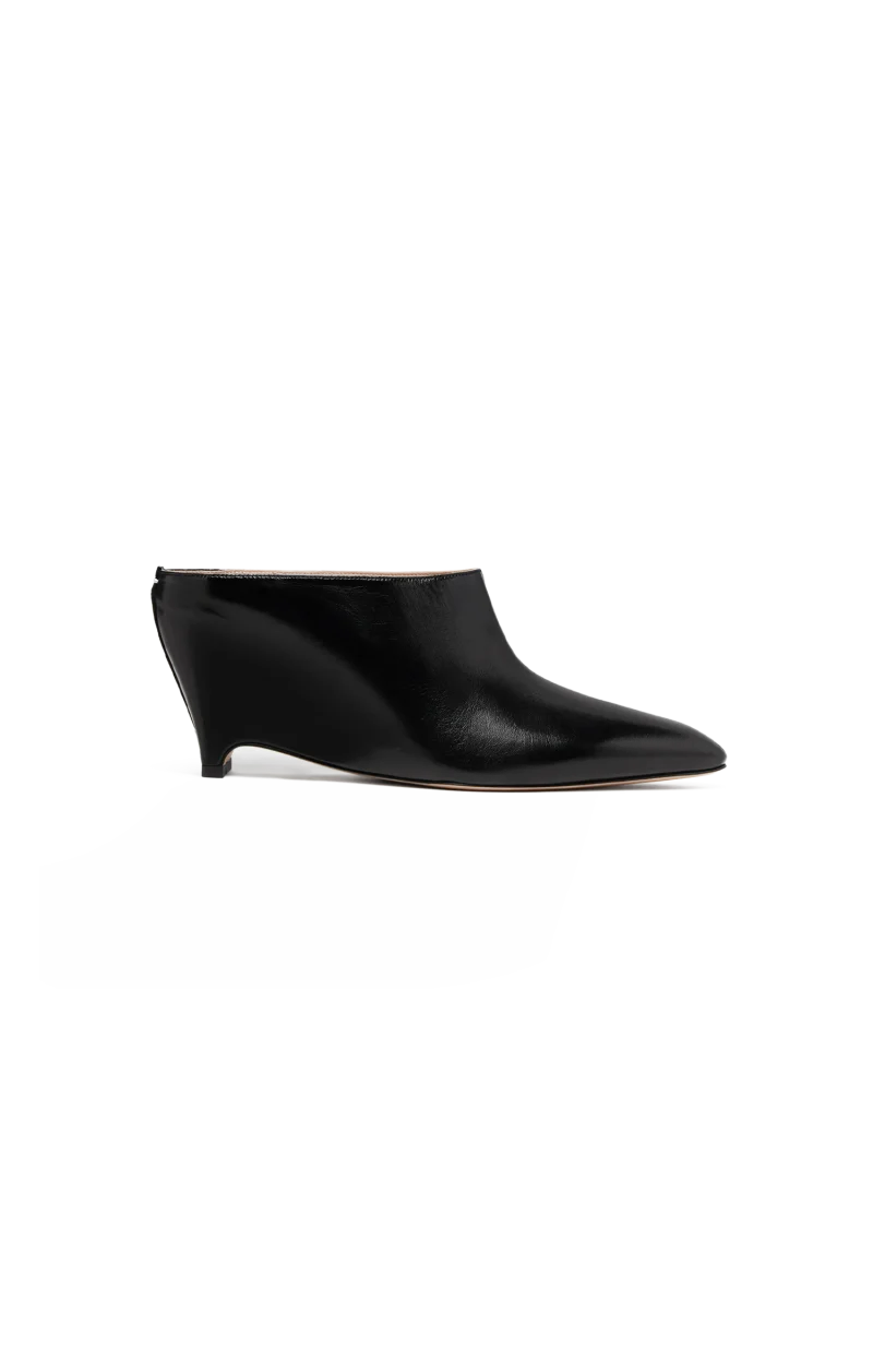 Heel-Less Mules in Black