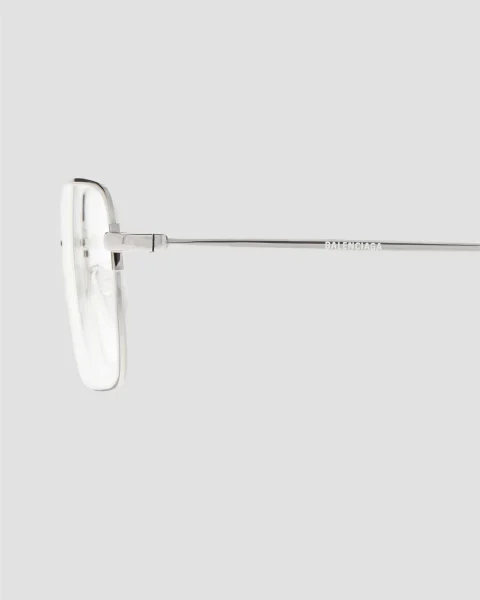 Invisible Rectangle Sunglasses in Silver — снимка 5