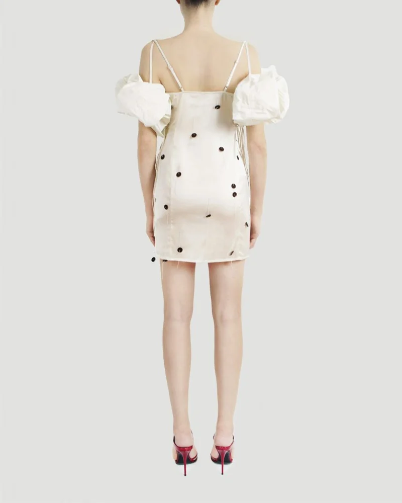Puffed Sleeve Mini Dress — снимка 2