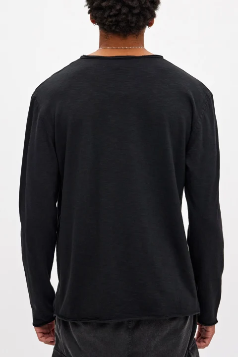 Блуза Raw Edges Longsleeve DLML000168 black — снимка 2