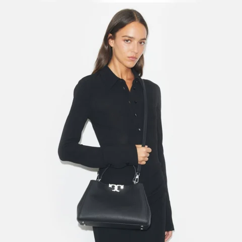 Дамска черна чанта Medium Eleanor TORY BURCH — снимка 8