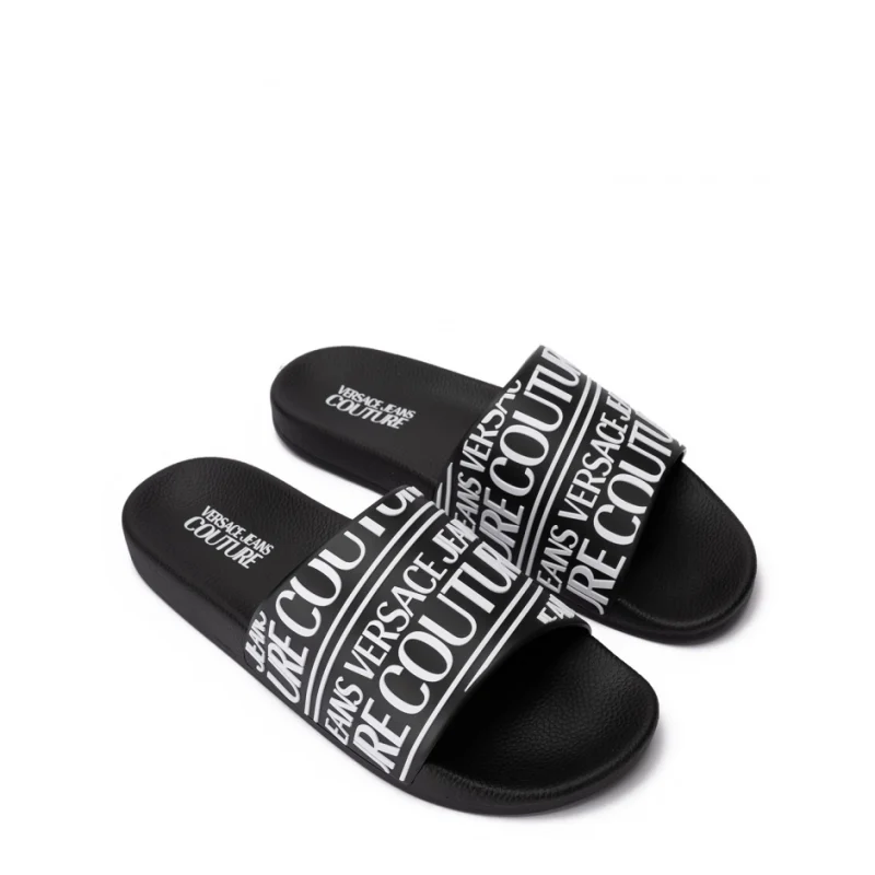 Мъжки черни чехли VERSACE JEANS — снимка 4