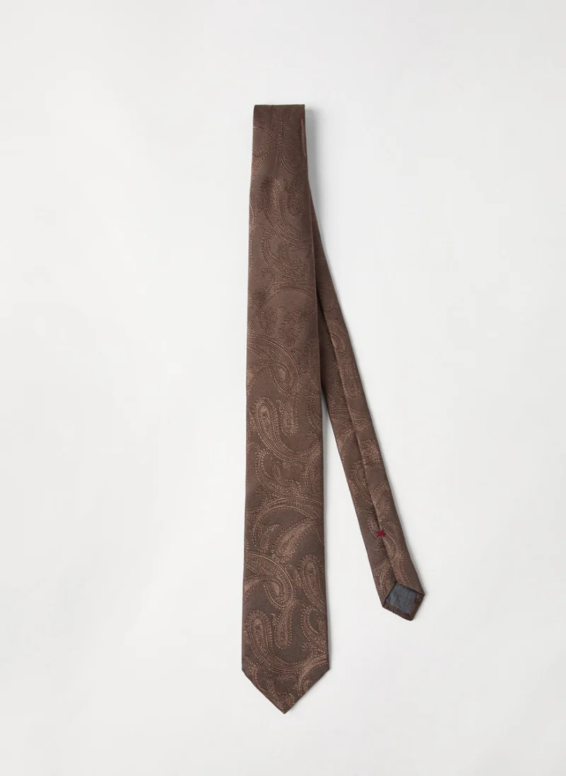 Копринена вратовръзка Brunello Cucinelli — снимка 4