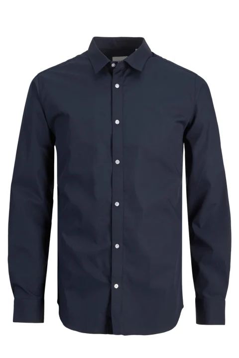 Риза Jjejoe Ls Plain 12187222 19-3923 TCX navy blazer