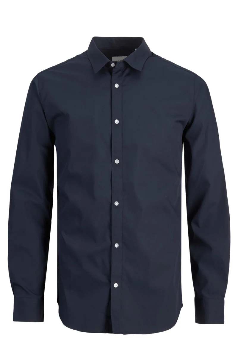 Риза Jjejoe Ls Plain 12187222 19-3923 TCX navy blazer