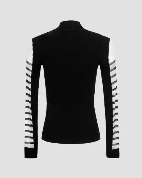 The Bi-Material Marinière Sweater — снимка 3