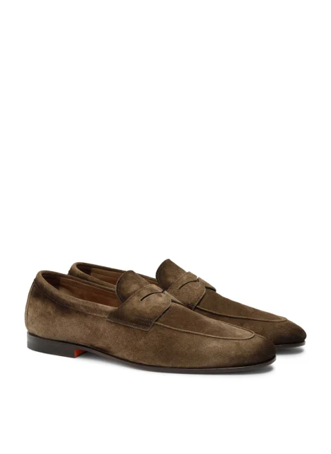 Велурени мокасини Santoni — снимка 2