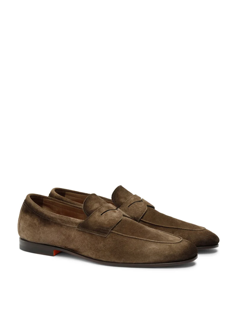 Велурени мокасини Santoni — снимка 2