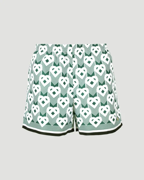 Heart Monogram Swim Shorts