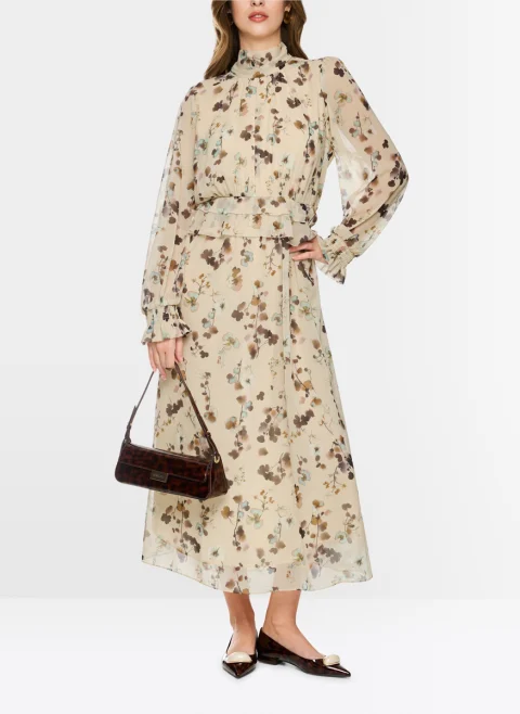 Рокля с флорален принт Marc Cain Collections — снимка 7