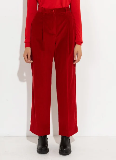 Панталон от рипсено кадифе Weekend Max Mara Ordine — снимка 6