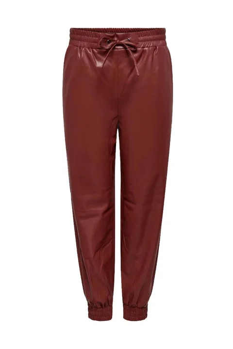 Pant панталони Onlsofia Faux Leather Pant Cc Otw 15260831 18-1325 TCX Spiced Apple