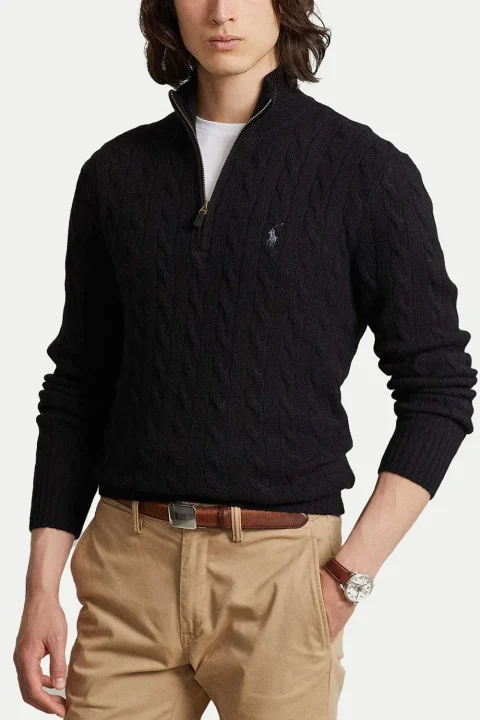 Плетено Lscablehzpp-Long Sleeve 710876766005 001 black — снимка 2