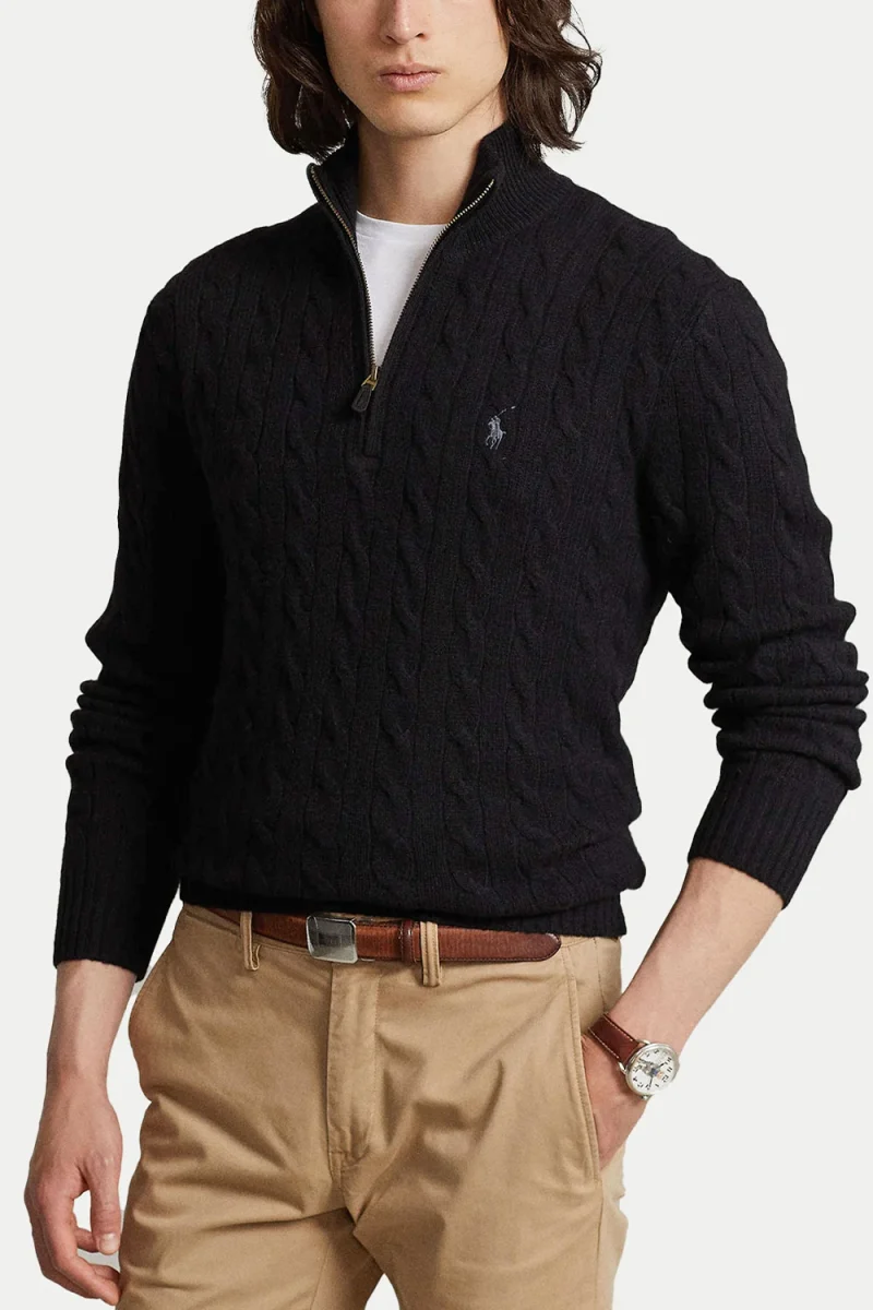 Плетено Lscablehzpp-Long Sleeve 710876766005 001 black — снимка 2