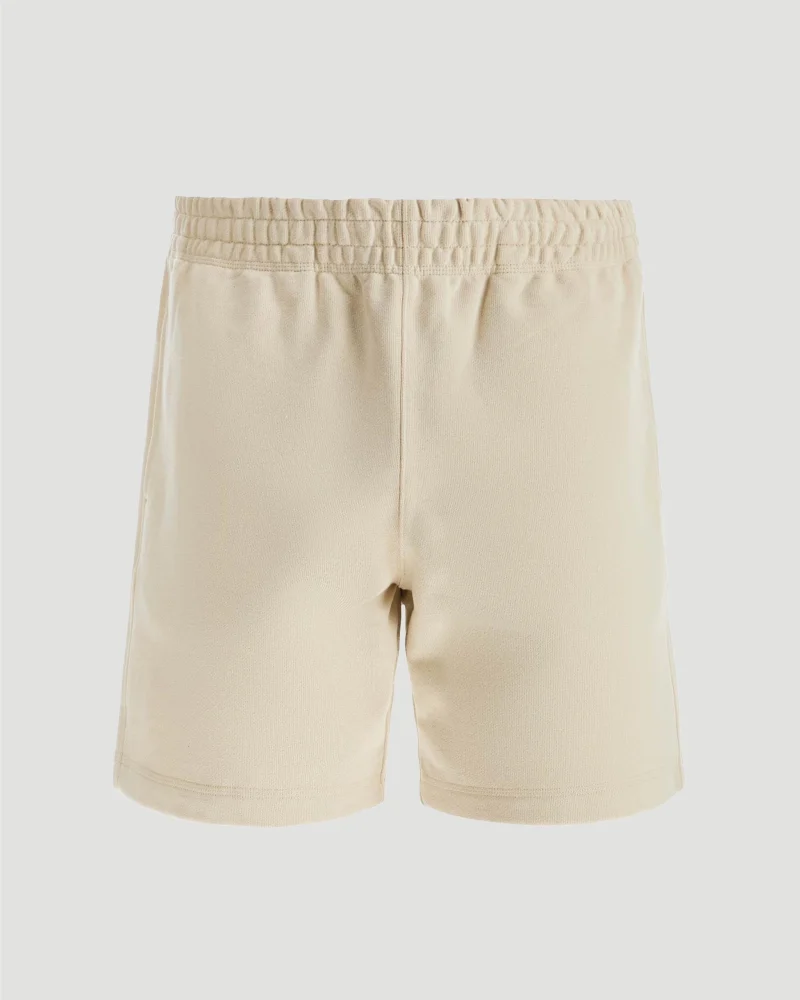 Check Label Cotton Shorts in Nutmeg