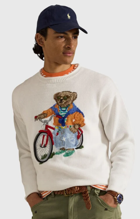 Пуловер с Polo Bear бродерия