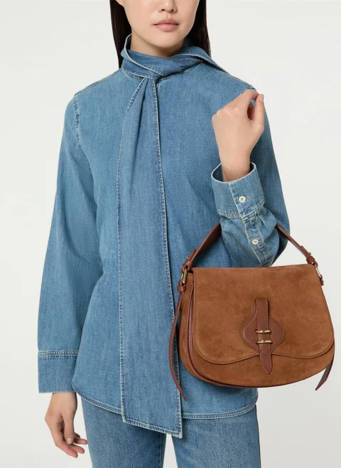 Велурена чанта Coccinelle Mavery Medium — снимка 5