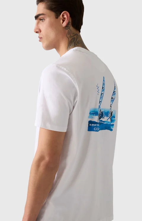 Бяла тениска GUESS x North Sails — снимка 3