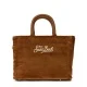 Дамска кафява чанта Vanity Velvet SAINT BARTH — снимка 4