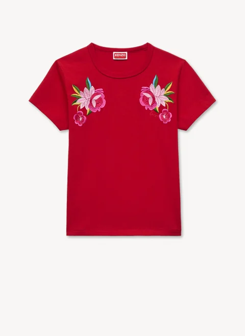 Тишърт с флорална бродерия 'Wildflower' Kenzo — снимка 12