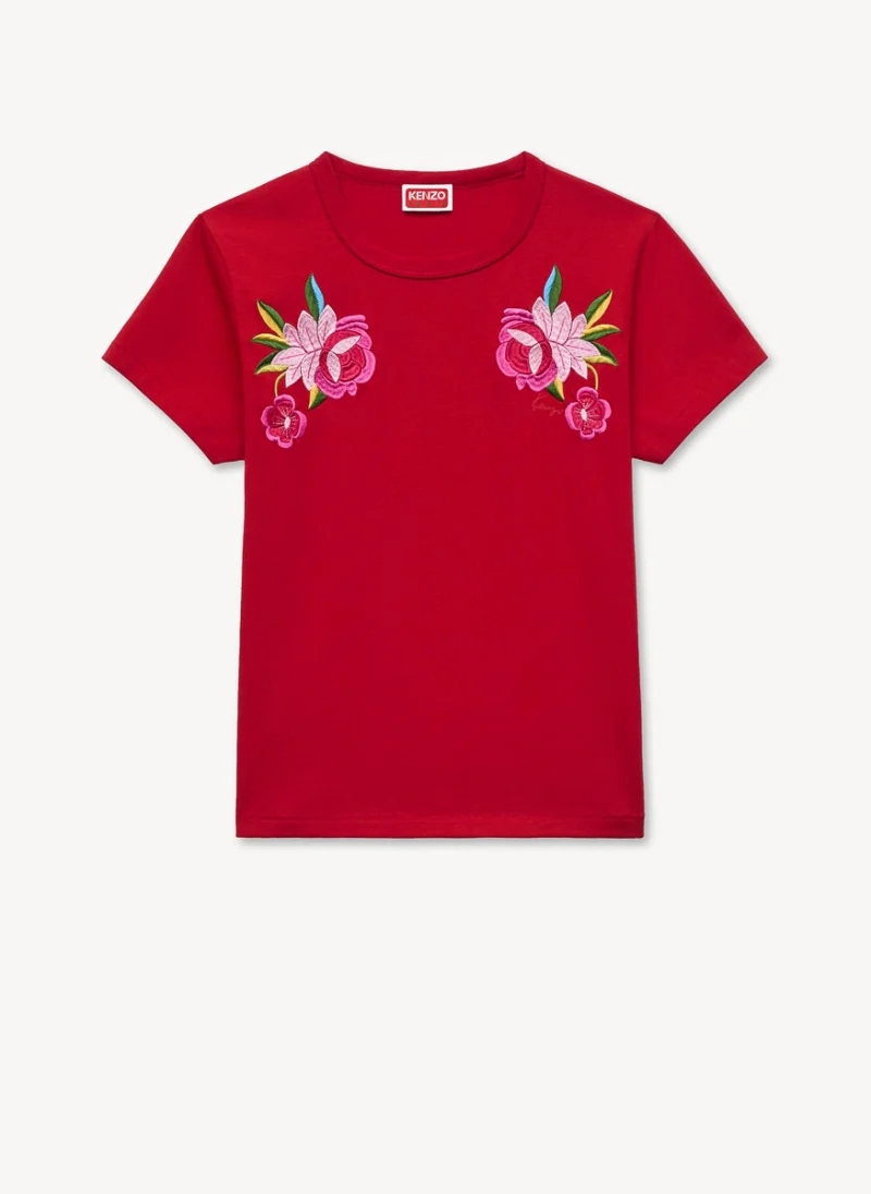 Тишърт с флорална бродерия 'Wildflower' Kenzo — снимка 12