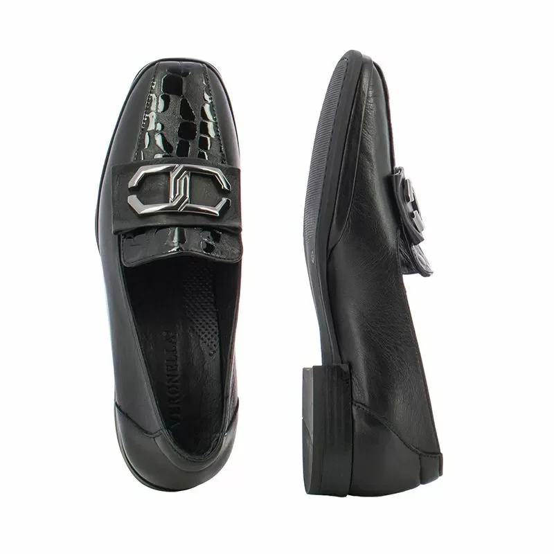 Дамски Мокасини VERONELLA – 045-5433 BLACK — снимка 4