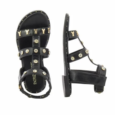 Сандали Момичета PATRIZIA PEPE – PPJ241.01 NERO/PLATINO — снимка 5