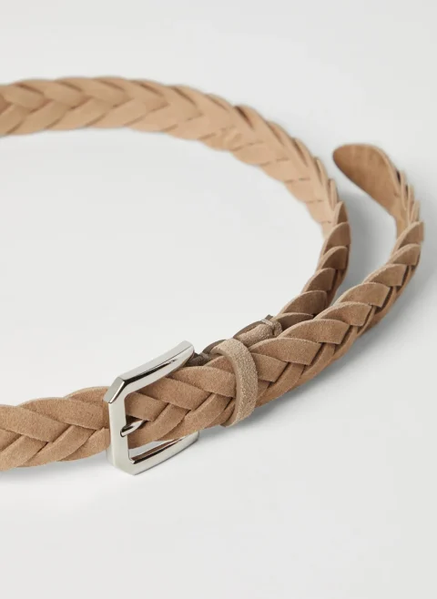 Велурен колан 'Braided' Brunello Cucinelli — снимка 2