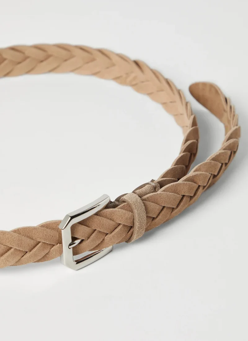 Велурен колан 'Braided' Brunello Cucinelli — снимка 2