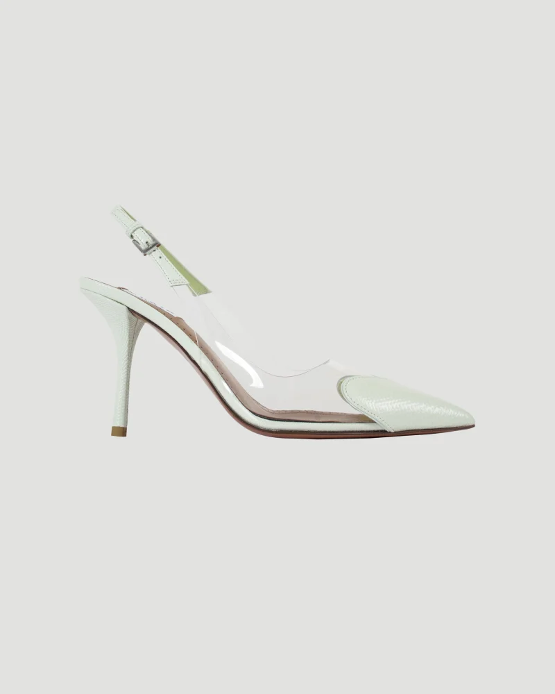 Le Coeur Slingbacks in Green Patent Leather